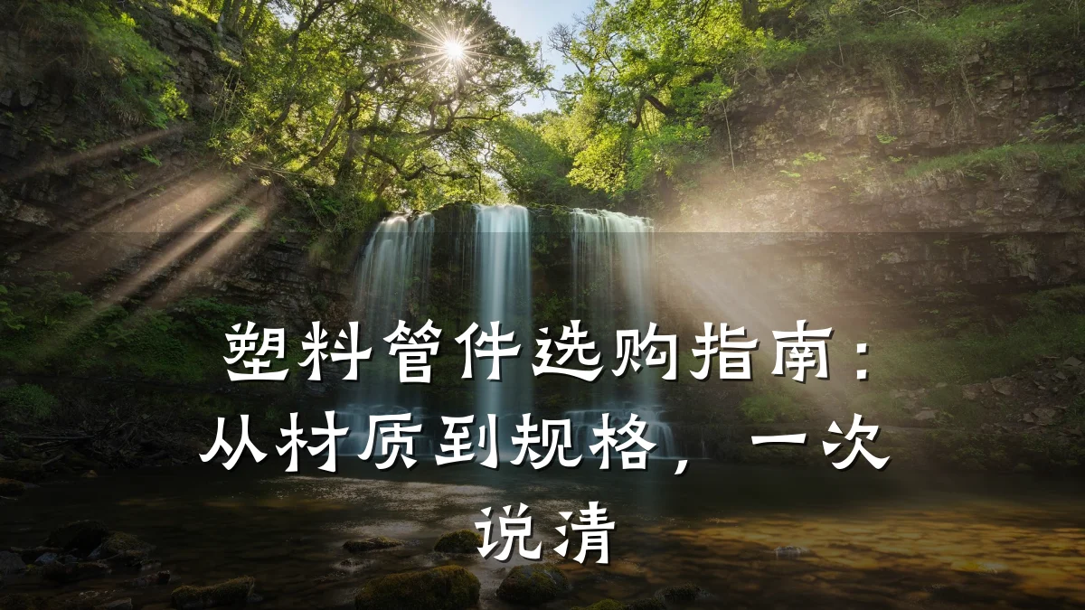 塑料管件选购指南：从材质到规格，一次说清