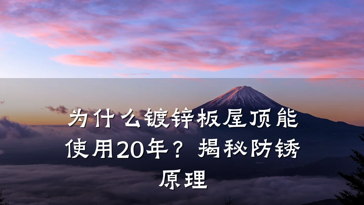 为什么镀锌板屋顶能使用20年？揭秘防锈原理