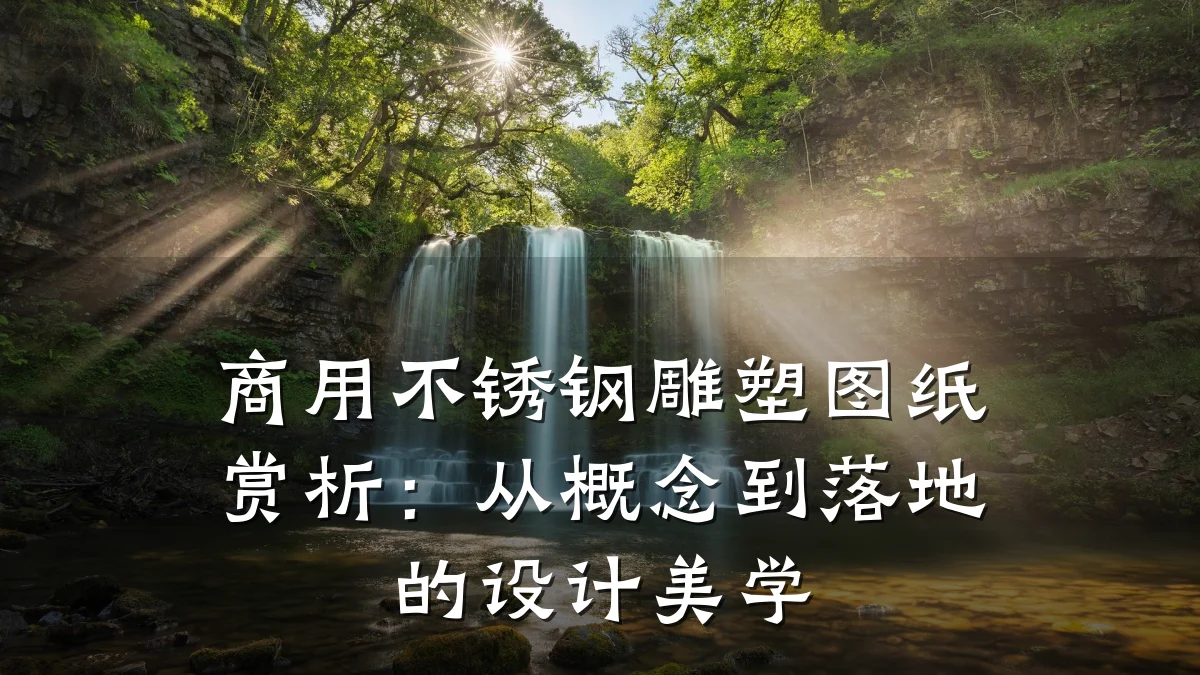 商用不锈钢雕塑图纸赏析:从概念到落地的设计美学