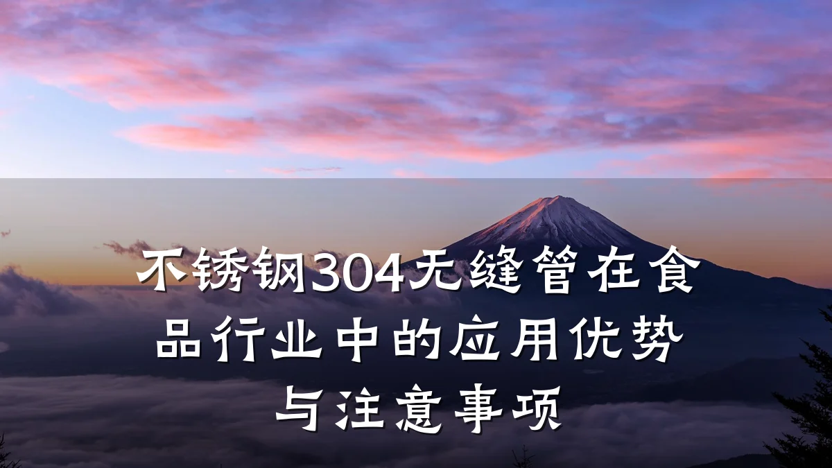 不锈钢304无缝管在食品行业中的应用优势与注意事项