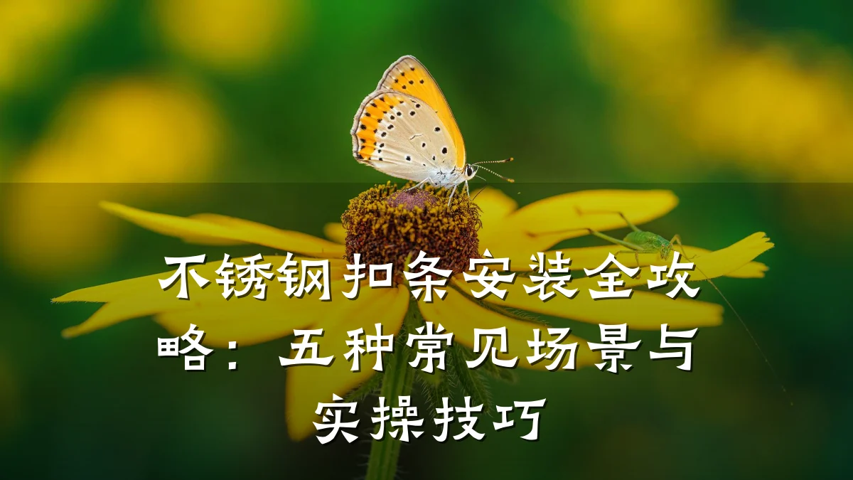 不锈钢扣条安装全攻略：五种常见场景与实操技巧