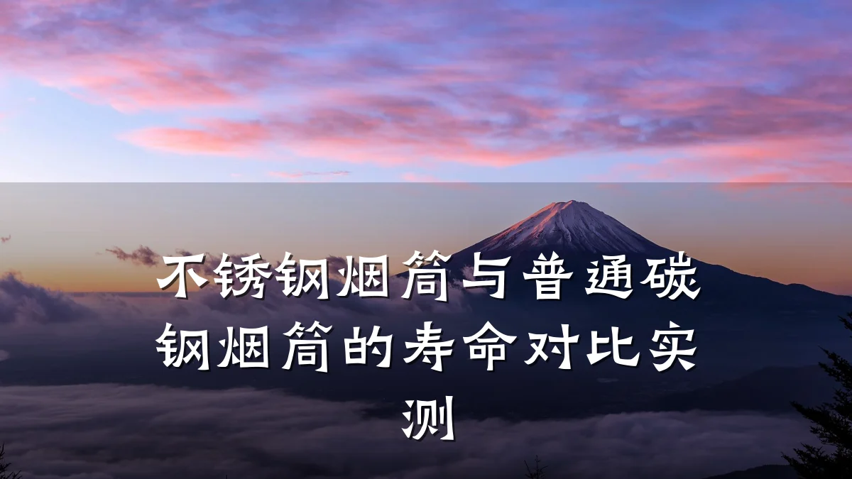 不锈钢烟筒与普通碳钢烟筒的寿命对比实测
