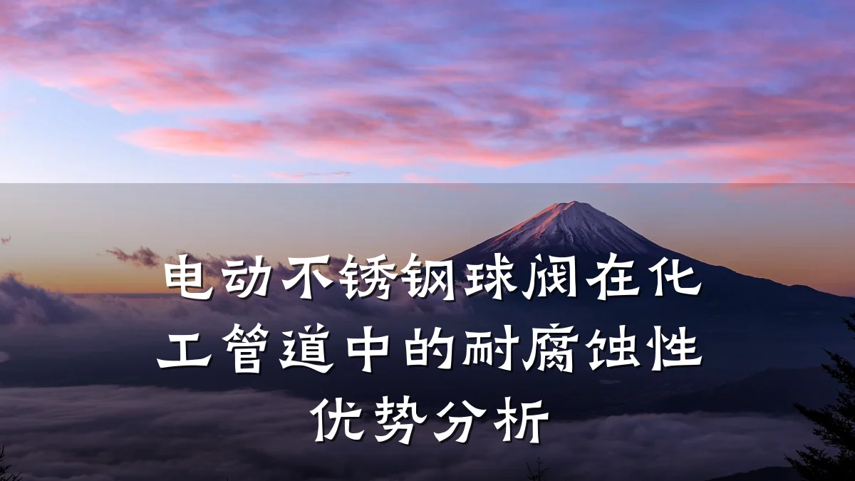 电动不锈钢球阀在化工管道中的耐腐蚀性优势分析