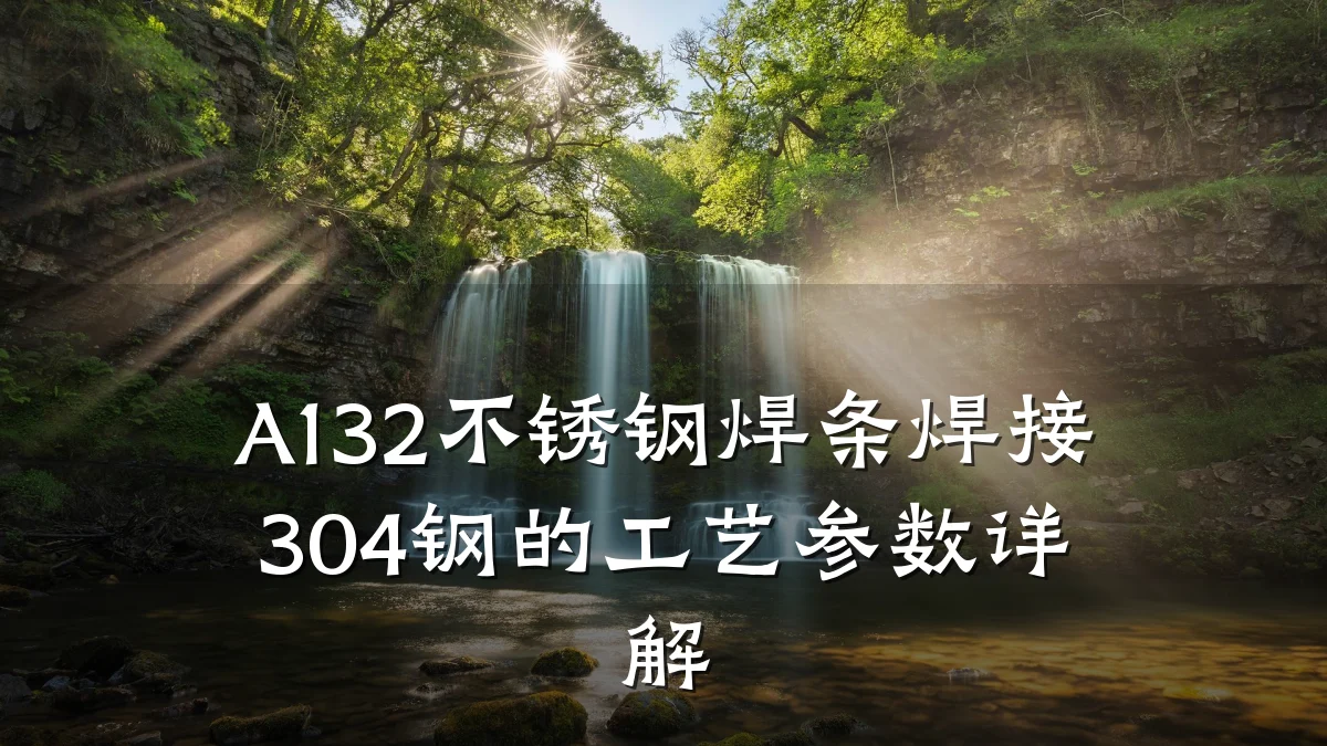 A132不锈钢焊条焊接304钢的工艺参数详解