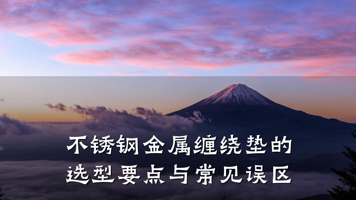 不锈钢金属缠绕垫的选型要点与常见误区