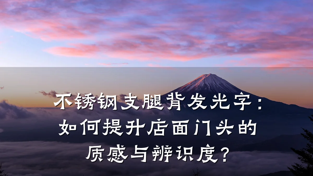 不锈钢支腿背发光字：如何提升店面门头的质感与辨识度？